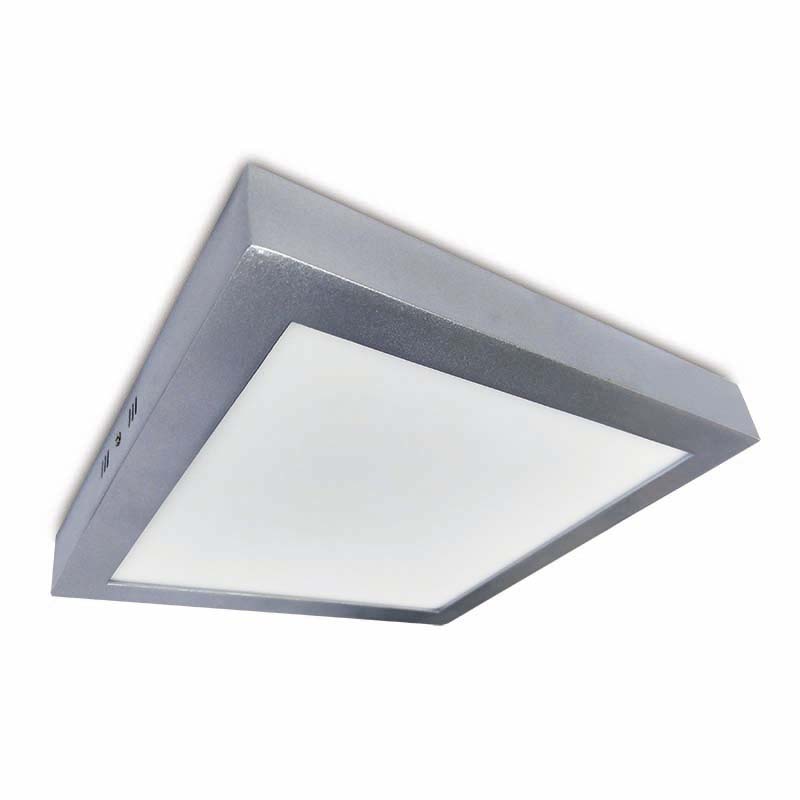 SLIM, PLAFÓN LED CUADRADO GRIS 24W- 4200K